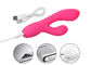 USB G-Spot Electric Vibrator Sex Toy , Silicone Pink Adult Sex Toys Bunny Vibrator