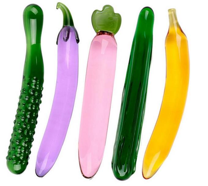 vorangegangene Glasstab Dildo 165mm Purpur-zwei anale Dildo-Frauen-Sex-Spielzeug-Kolben-Stecker
