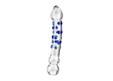 195mm Double Headed Glass Wand Dildo Anal Butt Plug Sex Toy for Women