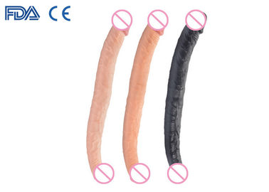 Waterproof PVC Dildo Sex Toy 15 Inch Veined Texture Super Long Double Ended