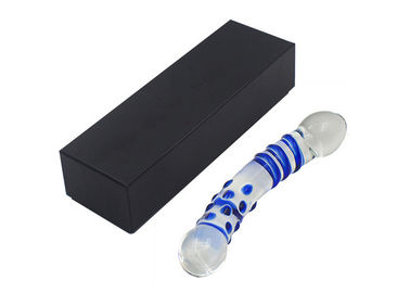 195mm Double Headed Glass Wand Dildo Anal Butt Plug Sex Toy for Women